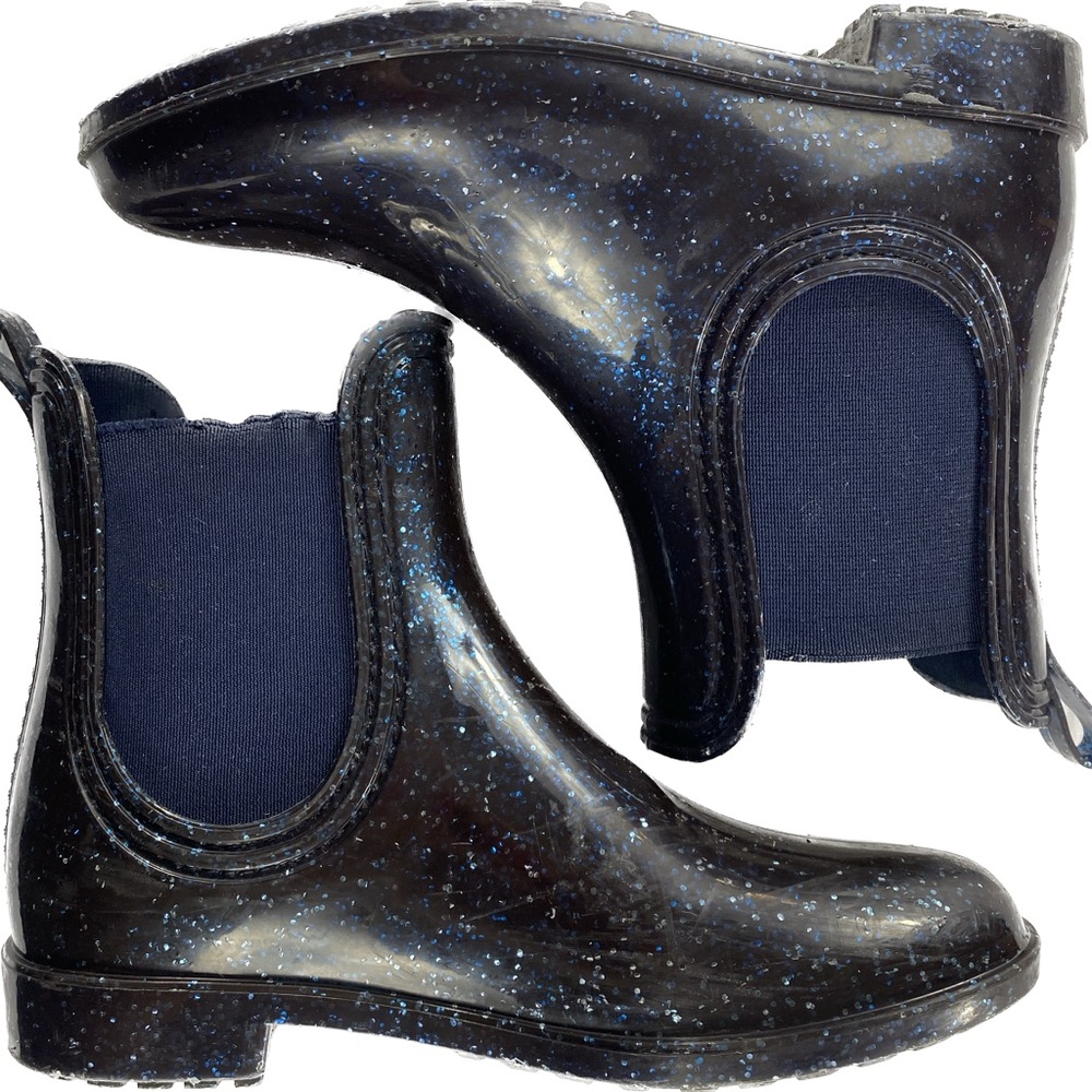 Used Aldo midnight blue black metal fleck girls boots